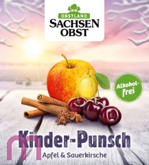 Sachsenobst Kinder-Punsch Apfel & Sauerkirsche 3 Liter Bag-in-Box, alkoholfrei